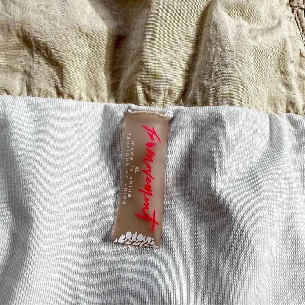Free People Cream High Waisted Smocked Shorts XL